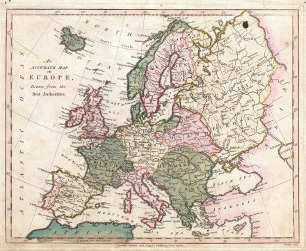 1794 Wilkinson Map of Europe