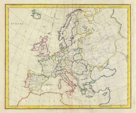 1823 Manuscript Map of Europe
