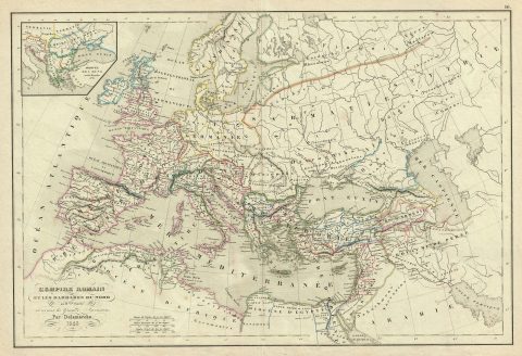 1843 Delamarche Map of the Roman Empire