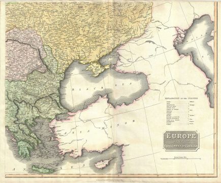 1817 Thomson Map of Greece, the Balkans and Ukraine