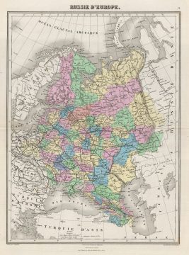 1878 Migeon Map of European Russia