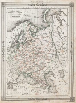 1852 Vuillemin Map of Russia in Europe