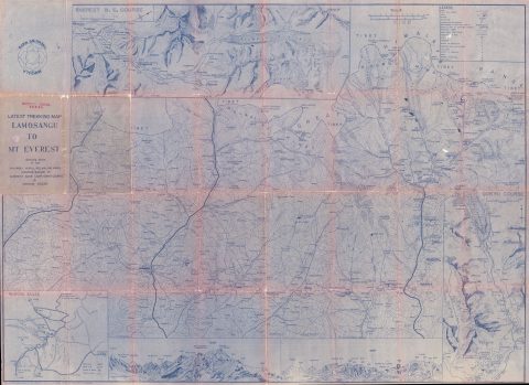 1977 Mandala Trekking Map of Mount Everest and Vicinity