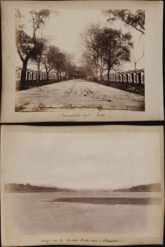 1890 Photograph of the Examination Hall, Canton (Guanzhou) and Belawan River Bridge, Sumatra
