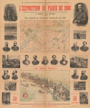 1900 Montgredien Promotional Broadside of 1900 Paris Universal Exposition