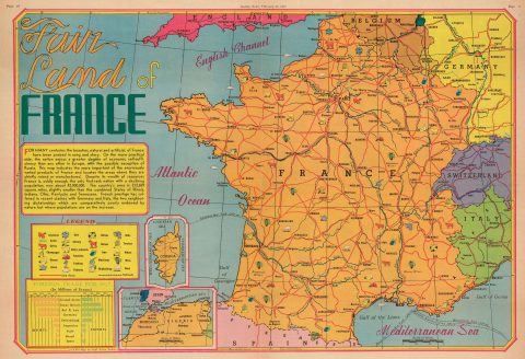 1939 Sundberg Map of France
