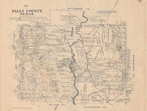 1879 Texas General Land Office Map of Falls County, Texas
