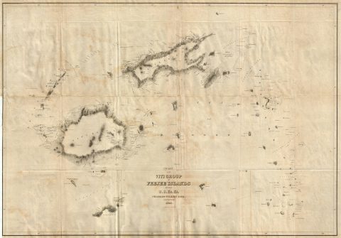 1840 Wilkes Map of the Fiji Islands