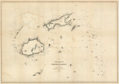 1840 Charles Wilkes U.S. Ex. Ex. Map of the Fiji Islands