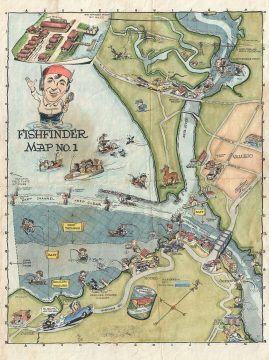 1951 KLX FishFinder No. 1 Map of Napa Creek and San Pablo Bay, California