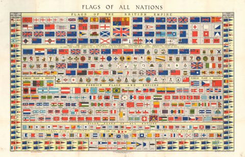 1934 Brown Chart of the World's Flags