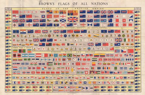 1934 Brown Chart of the World's Flags