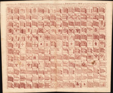 1711 Schenk Flag Chart (including early Flag of New England)