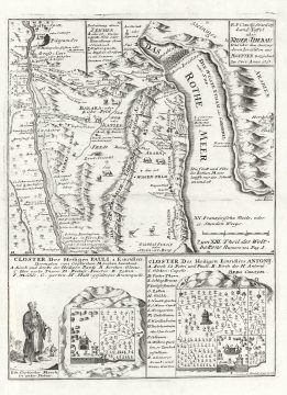 1728 Stocklein Map of Egypt and the Red Sea