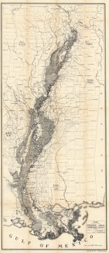 1913 Norris Peters Map of Mississippi River Flooding in 1912