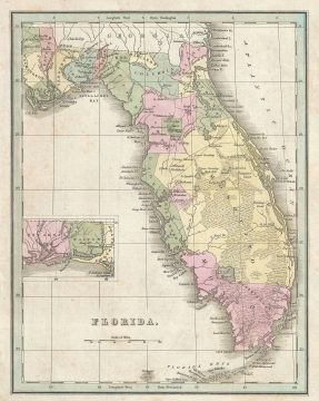 1835 Bradford Map of Florida