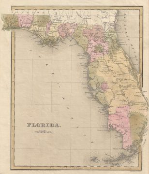 1838 Bradford Map of Florida
