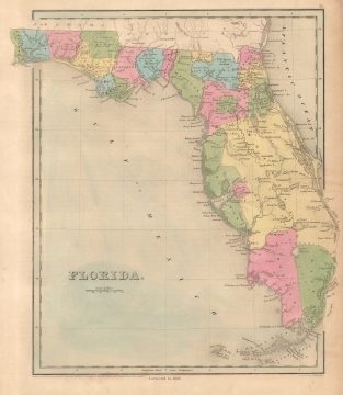 1846 Bradford Map of Florida