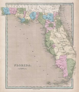 1846 Bradford Map of Florida