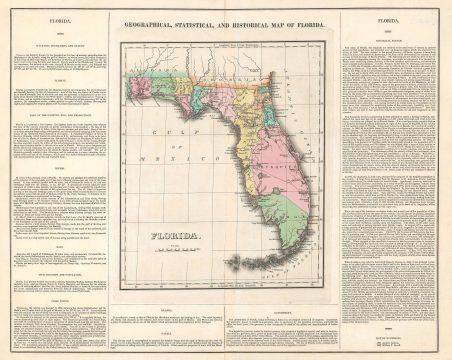 1827 Carey and Lea Map of Florida