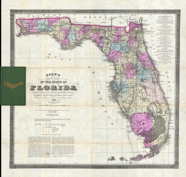 1884 Drew Pocket Map of Florida