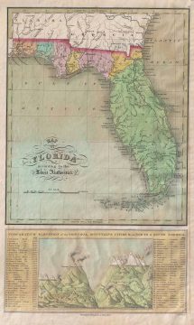 1826 Finley Map of Territorial Florida