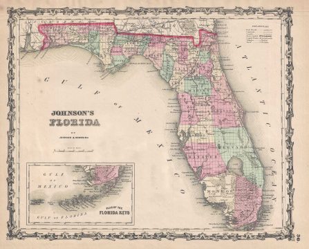 1860 Johnson Map of Florida