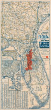 1894 Matthews Northrup Central Peninsular Railroad Map of Florida