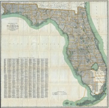 1925 Rand McNally Map of Florida