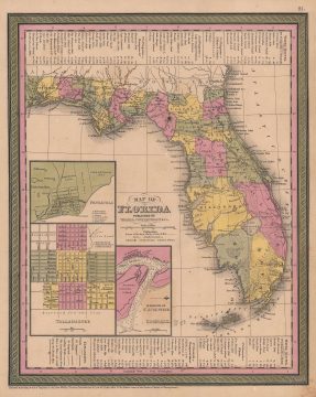 1850 Mitchell / Cowperthwait Map of Florida