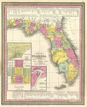 1854 Mitchell Map of Florida