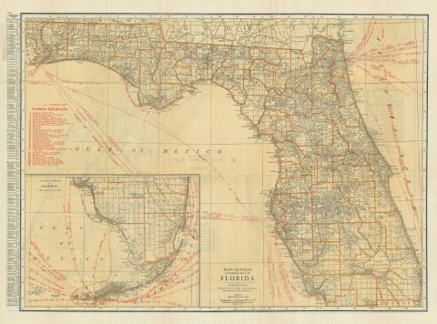 1923 Rand McNally Map of Florida