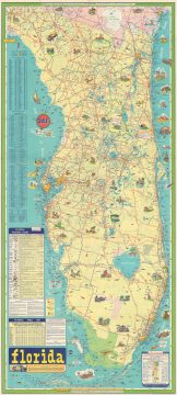 1960 Rand McNally Pictorial Road Map of Florida