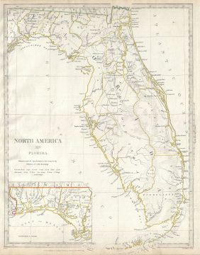 1834 S.D.U.K. Map of Florida