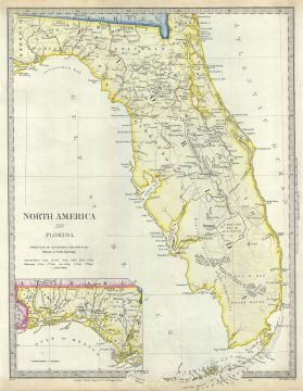 1848 S.D.U.K. Map of Florida