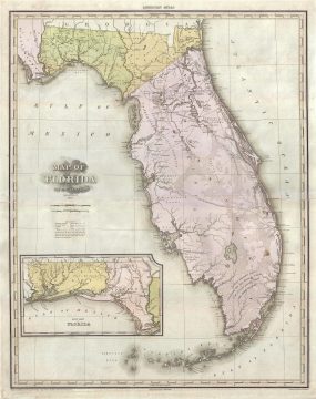 1825 Tanner Map of Florida