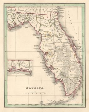 1835 Bradford Map of Florida