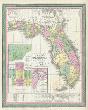 1854 Mitchell Map of Florida