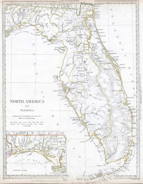 1834 S.D.U.K. Map of Florida