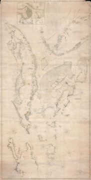 1844 E. and G.W. Blunt Nautical Chart or Map of Florida, Cuba, and the Bahamas