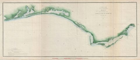 1855 U. S. Coast Survey Map of the Northeastern Florida Gulf Coast