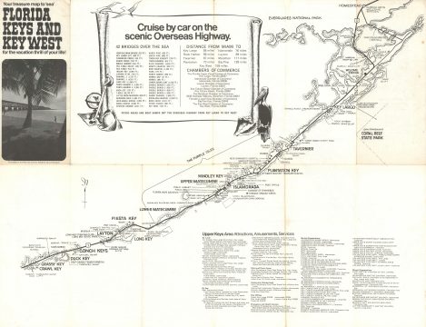 1976 Monroe County Advertising Map of the Florida Keys and Key West