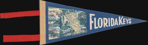 1950 Pictorial Pennant Map of Florida