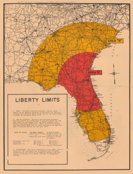 1969 U.S. Navy Map of Florida and the Southeastern U.S.
