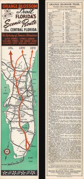 1950 Orange Blossom Trail Association Highway Map of Florida