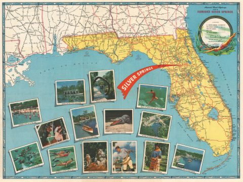 1952 Hagstrom Map of Florida