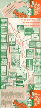 1964 Highway 27 Association Double-Sided Pictorial Tourist Map of Florida