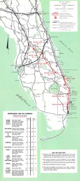 1963 Florida State Turnpike Authority Map of the Florida Turnpike