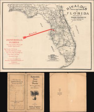 1926 Rinaldi Map of Florida promoting Zephryhills