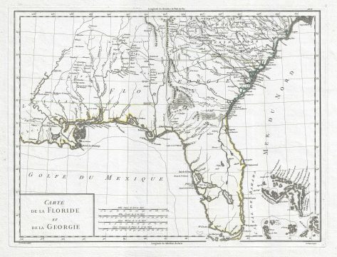 1798 Tardieu Map of Florida and Georgia